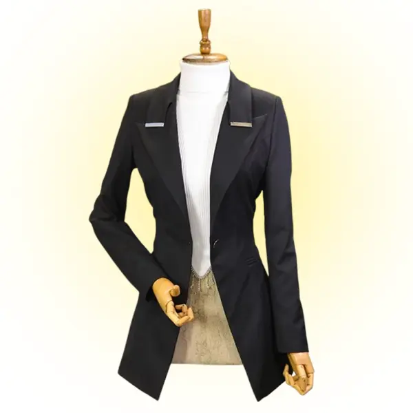 Women’s Black Coat – Elegant Long Winter Coat